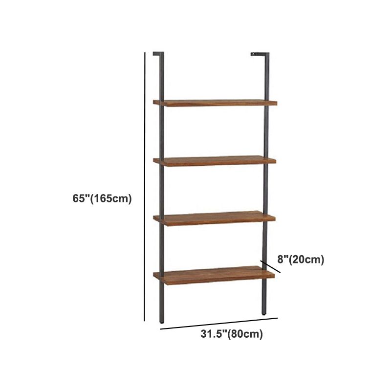 Industrial Style Bookshelf Vertical 4 Shelves Book Shelf for Study Room Clearhalo 'Bookcases' 'furn' 'furn_bookcases' 'Furniture' 'furniture_bookcases' 'kitchen' 'kitchen_bookcases' 'Living Room Furniture' 'Office Furniture' 1200x1200_14329c0d-4108-4dc5-ac43-7246a7f1c608