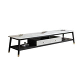 18.11"H TV Stand Contemporary Style Solid Wood TV Console with 2 Drawers Clearhalo 'furn' 'furn_tv_stands_entertainment_centers' 'Furniture' 'Living Room Furniture' 'TV Stands & Entertainment Centers' 'TV Stands & Media Storage Furniture' 'tv_stands_entertainment_centers' 1200x1200_14336506-e850-447e-b388-524a3875f798