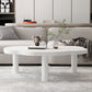 Table basse scandinave en bois massif blanc