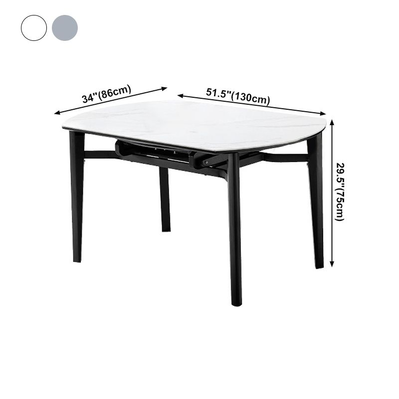 Contemporary Style Round 51.2'' Dining Site Table Stone Drop-Leaf Dining Room Furniture Clearhalo ' dining_table' 'Dining Tables & Seating' 'Dining Tables' 'furn' 'furn_dining_table' 'Furniture' 'furniture_dining_table' 'Kitchen & Dining Furniture' 'kitchen&dining_furn' 'kitchen' 'kitchen_dining_table' 1200x1200_1435ef3e-3dd7-4ef4-9938-ced0f4ae70a8