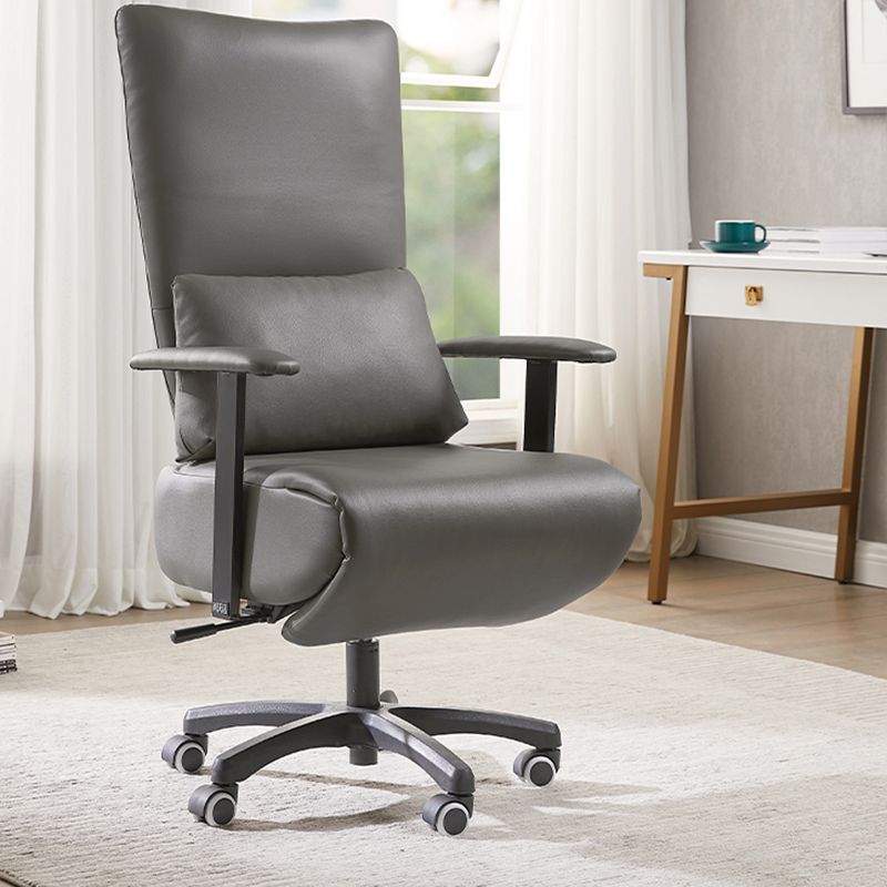 Modern Office Chair Swivel Arm Accent High-Back Leather Chair Clearhalo 'furn' 'furn_office_chair' 'Furniture' 'Office Chairs' 'Office Furniture' 'office_chair' 1200x1200_14364d87-1e1b-4c85-bb62-ba7c192d07cb