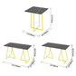 Industrial Sintered Stone Dinner Room Table Black Top Table with Yellow Frame for Dinning Room Clearhalo ' dining_table' 'Dining Tables & Seating' 'Dining Tables' 'furn' 'furn_dining_table' 'Furniture' 'furniture_dining_table' 'Kitchen & Dining Furniture' 'kitchen&dining_furn' 'kitchen' 'kitchen_dining_table' 1200x1200_1436a44c-0486-4a87-a0e4-1e0cf911832a