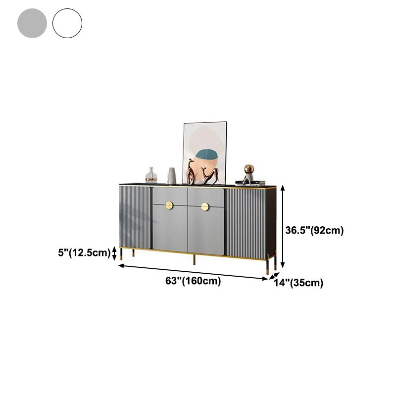 Sideboard Glam Sideboard in legno con porta e cassetto per soggiorno