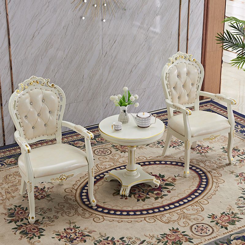 Victorian Style Solid Wood Dining Room Armchair King Louis Back Side Chair for Home Use Clearhalo ' kitchen&dining_furn' 'Dining Chairs' 'Dining Tables & Seating' 'dining_chair' 'furn' 'furn_dining_chair' 'Furniture' 'furniture_dining_chair' 'Kitchen & Dining Furniture' 'kitchen' 1200x1200_14381b78-4504-4974-9d1a-d50a3fc39bb2