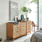 Tocador tradicional tocador de pecho de almacenamiento de madera con cajones