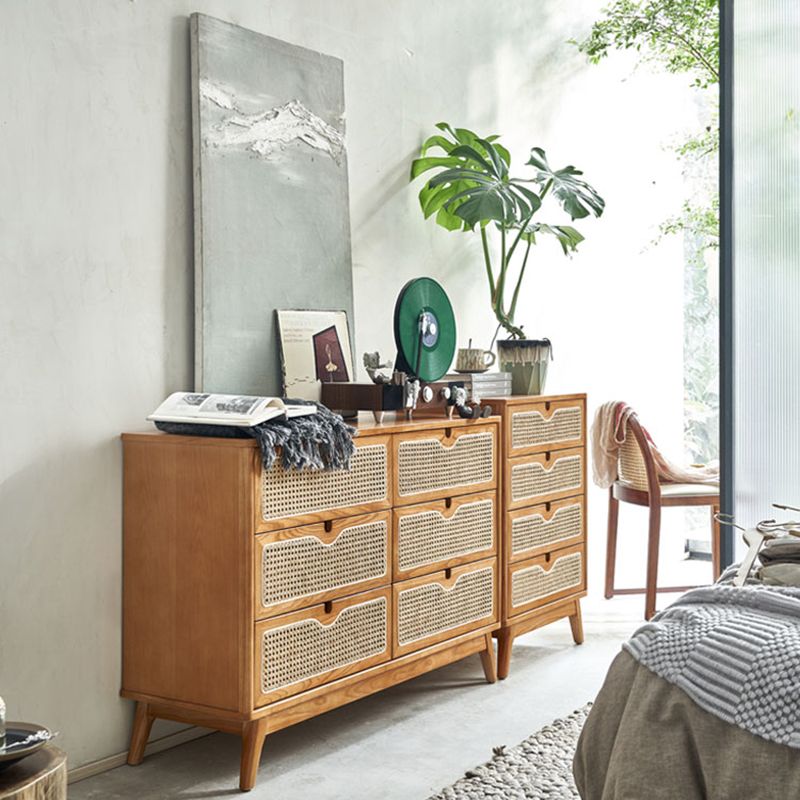 Tocador tradicional tocador de pecho de almacenamiento de madera con cajones