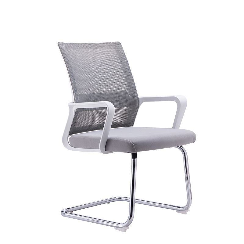 Modern Style Gray Chair Mid Back Fixed Arm Office Chair for Home Clearhalo 'furn' 'furn_office_chair' 'Furniture' 'furniture_office_chair' 'Office Chairs' 'Office Furniture' 'office_chair' 1200x1200_143a19f5-ca3e-4223-9ffc-05f694f42d88