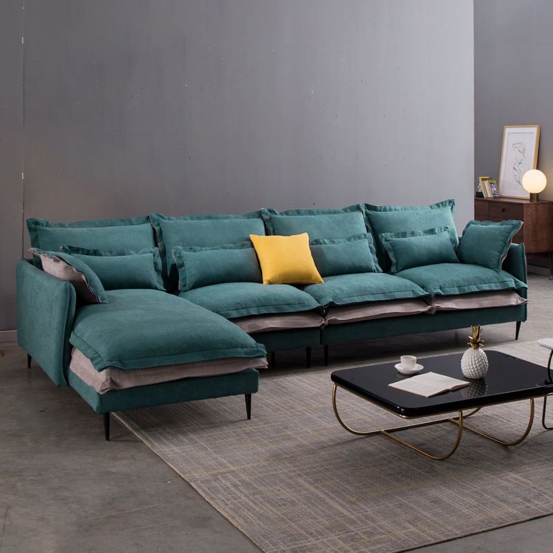 Tessuto scandinavo a 5 posti a forma di L sezionale