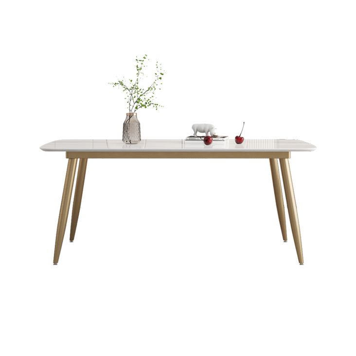 Glam Sintered Stone Dining Room Set Standard Height with Gold Base Dining Set Clearhalo 'Dining Room Sets' 'Dining Tables & Seating' 'dining_room_set' 'furn' 'furn_dining_room_set' 'Furniture' 'furniture_dining_room_set' 'Kitchen & Dining Furniture' 'kitchen&dining_furn' 'kitchen' 1200x1200_143ba96d-9e00-4f07-a56f-91c7bd74d11e