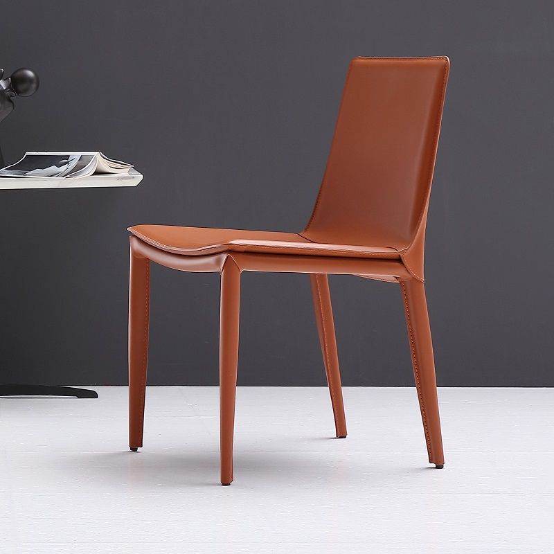 Modern Leather Dining Chairs Armless Dining Chair for Restaurant Use Clearhalo ' kitchen&dining_furn' 'Dining Chairs' 'Dining Tables & Seating' 'dining_chair' 'furn' 'furn_dining_chair' 'Furniture' 'furniture_dining_chair' 'Kitchen & Dining Furniture' 'kitchen' 1200x1200_143d026b-01c7-4b35-9605-4e6490f3b52b