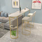 Marble Pub Table with Specialty Table Top Double Pedestal Table- 41.3" H Clearhalo 'Bar Furniture' 'Bar Tables' 'bar_tables' 'furn' 'furn_bar_tables' 'Furniture' 'furniture_bar_tables' 'Kitchen & Dining Furniture' 1200x1200_143ef73c-2e5e-46cc-bdd8-1b4f4978a646
