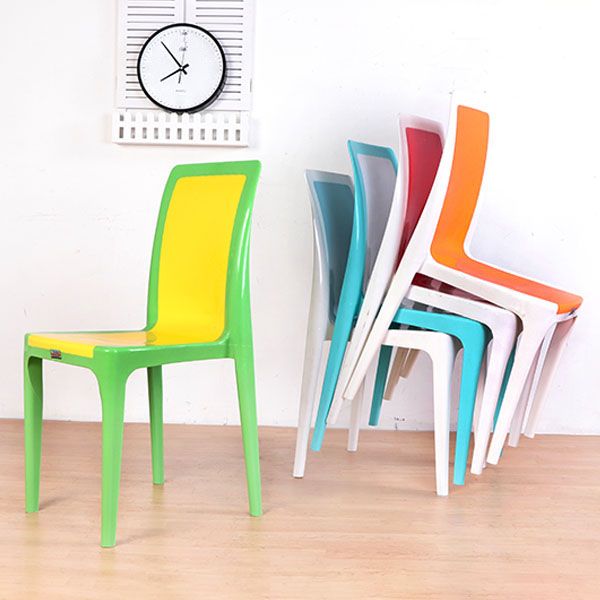 Contemporary Style Plastic Dining Chair Dining Armless Side Chair for Kitchen (Set of 4) Clearhalo ' kitchen&dining_furn' 'Dining Chairs' 'Dining Tables & Seating' 'dining_chair' 'furn' 'furn_dining_chair' 'Furniture' 'furniture_dining_chair' 'Kitchen & Dining Furniture' 'kitchen' 1200x1200_143f2acc-1475-4b16-9f51-740570415862