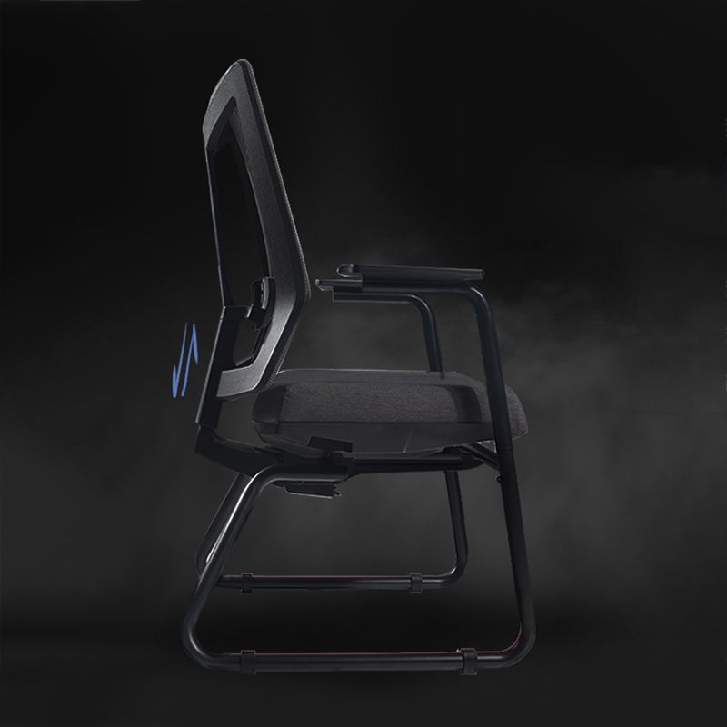 Sedia da ufficio moderna senza ruote armi rimovibili nessuna sedia da scrivania angosciante