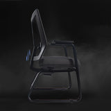 Sedia da ufficio moderna senza ruote armi rimovibili nessuna sedia da scrivania angosciante