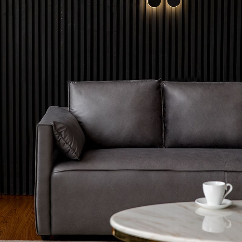 Divano in legno in legno con pusca in legno con pusca in legno di colore in finta fux di colore solido da 29,52 "