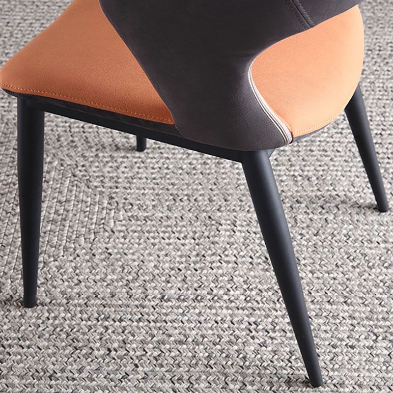 Modern Faux Leather Dining Chairs Arm Metal Dining Chairs for Restaurant Use Clearhalo ' kitchen&dining_furn' 'Dining Chairs' 'Dining Tables & Seating' 'dining_chair' 'furn' 'furn_dining_chair' 'Furniture' 'furniture_dining_chair' 'Kitchen & Dining Furniture' 'kitchen' 1200x1200_1440daf6-74fd-4b98-88cb-d08ce9214252