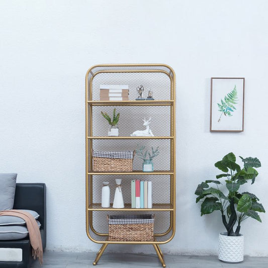 Modern Style Standard Bookcase Metal Bookshelf for Home Office