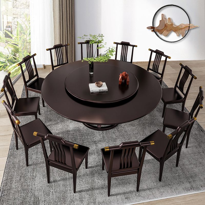 Rubberwood eettafel ronde voetstuk eettafel voor eetkamer