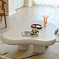 Irregular Solid Wood Coffee Table Cloud-Shaped 4 Legs Cocktail Table