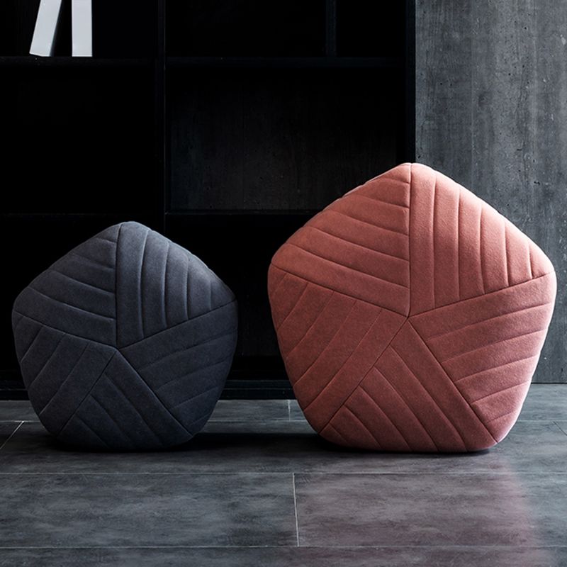 Solid Color Plush Foot Stool Modern Simple Pentagonal Upholstered Footstool Clearhalo 'furn' 'furn_ottomans_poufs' 'Furniture' 'Living Room Furniture' 'Ottomans & Poufs' 'ottomans_poufs' 1200x1200_1443e69a-d8c0-40c1-aa78-ea38edcbe734