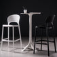 Modern Plastic Barstool Low Back Counter Stool in Matte Finish