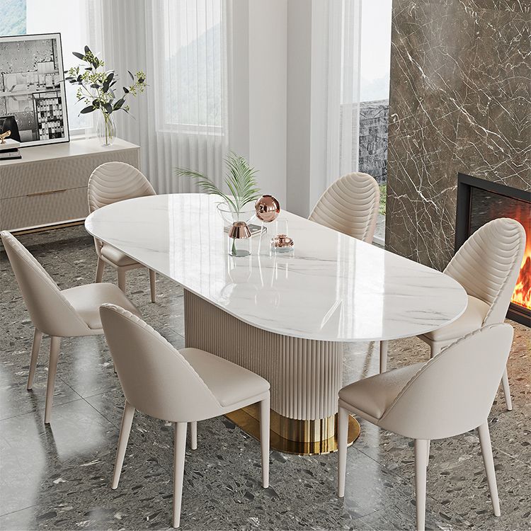 1/4/5/7 Pieces Luxury Dining Set Sintered Stone Top Dining Table with Leather Chairs Clearhalo 'Dining Room Sets' 'Dining Tables & Seating' 'dining_room_set' 'furn' 'furn_dining_room_set' 'Furniture' 'furniture_dining_room_set' 'Kitchen & Dining Furniture' 'kitchen&dining_furn' 'kitchen' 1200x1200_14476555-a2b5-4404-aba0-11bcb1f74521