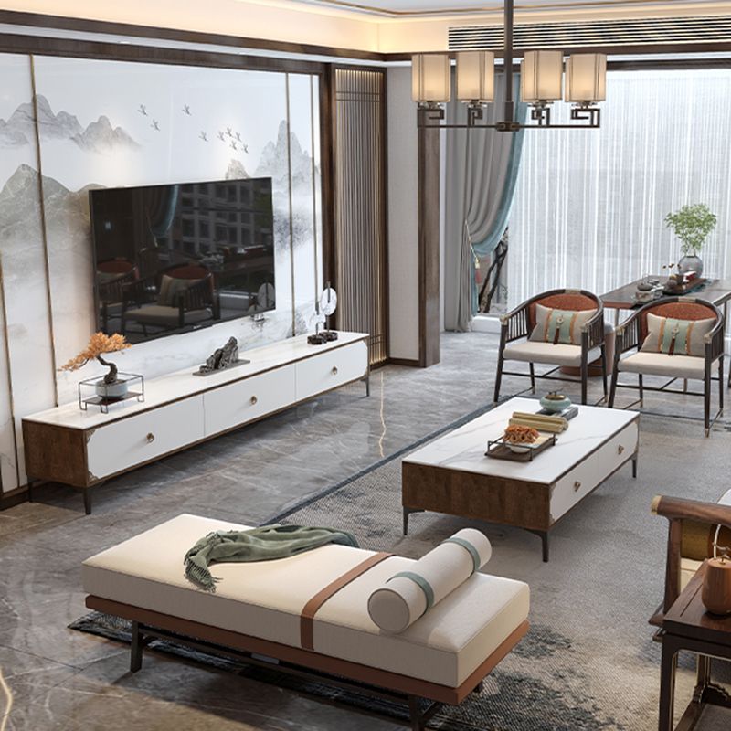 Stone Media Console TV Stand Contemporary TV Media Stand with 3 Drawers Clearhalo 'furn' 'furn_tv_stands_entertainment_centers' 'Furniture' 'Living Room Furniture' 'TV Stands & Entertainment Centers' 'TV Stands & Media Storage Furniture' 'tv_stands_entertainment_centers' 1200x1200_144a8b34-2ffb-4c4b-82d6-16e4fb1390da