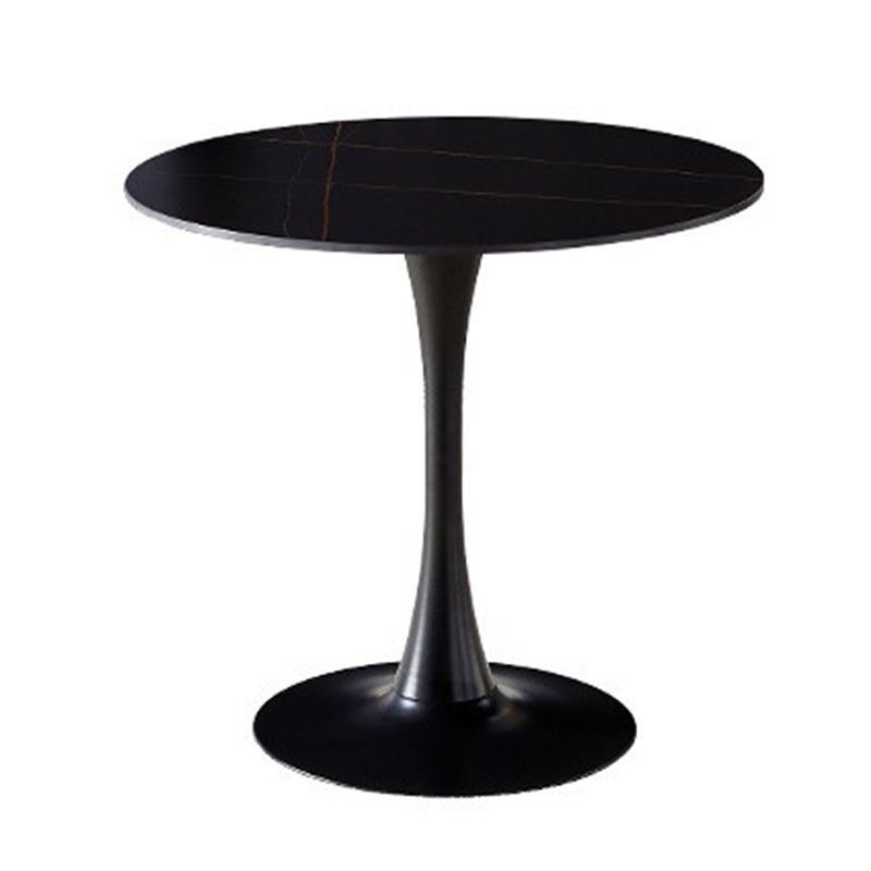 Round Tulip Base Modern Dining Table Two-Color Fixed Table with Sintered Stone Clearhalo ' dining_table' 'Dining Tables & Seating' 'Dining Tables' 'furn' 'furn_dining_table' 'Furniture' 'furniture_dining_table' 'Kitchen & Dining Furniture' 'kitchen&dining_furn' 'kitchen' 'kitchen_dining_table' 1200x1200_144cf8b7-70d5-4762-839c-976116e7f141