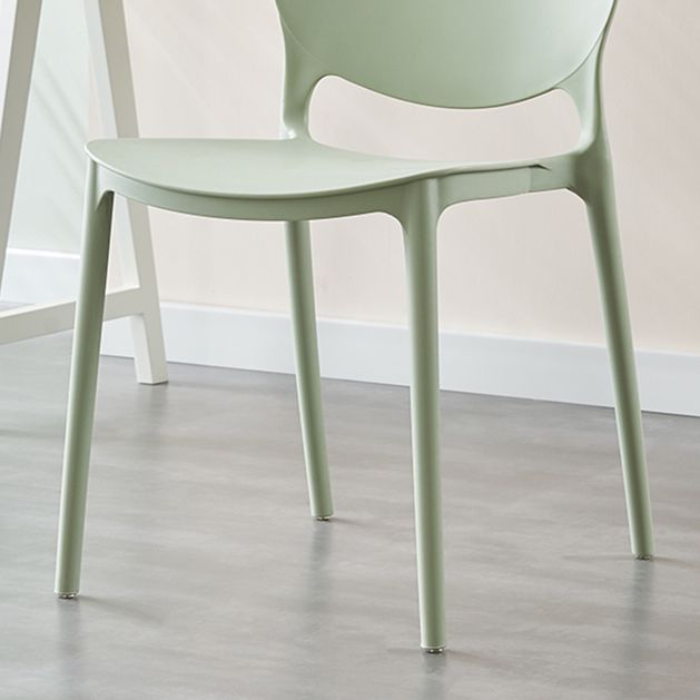 Scandinavian Kitchen Open Back Side Chair Matte Finish Plastic Dining Chair Clearhalo ' kitchen&dining_furn' 'Dining Chairs' 'Dining Tables & Seating' 'dining_chair' 'furn' 'furn_dining_chair' 'Furniture' 'furniture_dining_chair' 'Kitchen & Dining Furniture' 'kitchen' 1200x1200_144dbd08-a1bd-4b9c-8e61-f473729022b2