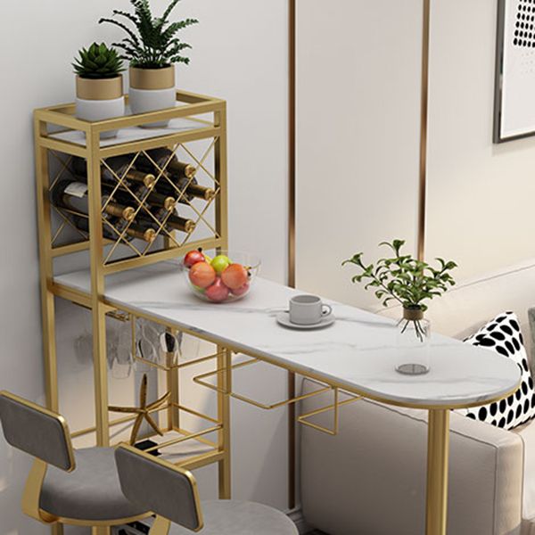 Modern 1/3 Pieces Bar Table Set Stone Counter Table with Rotatable Stools for Living Room Clearhalo 'Bar Furniture' 'furn' 'furn_home_bar_bar_sets' 'Furniture' 'Home Bars & Bar Sets' 'home_bar_bar_sets' 'Kitchen & Dining Furniture' 1200x1200_144f3199-c962-401d-a69d-b83e25ecc8d7