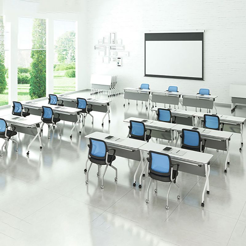 Manufactured Wood Top Writing Desk Folding Modern Desk with Caster Wheels Clearhalo 'furn' 'furn_office_desk' 'Furniture' 'Office Desks' 'Office Furniture' 'office_desk' 1200x1200_1451a683-7dd0-4ac4-af5a-789100e090ed