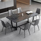 Modern 1/4/5/7 Pieces Rectangle Dining Set Sintered Stone Dining Table with Leather Chairs Clearhalo 'Dining Room Sets' 'Dining Tables & Seating' 'dining_room_set' 'furn' 'furn_dining_room_set' 'Furniture' 'furniture_dining_room_set' 'Kitchen & Dining Furniture' 1200x1200_145444ed-6bec-4358-a44f-9b6049331d84