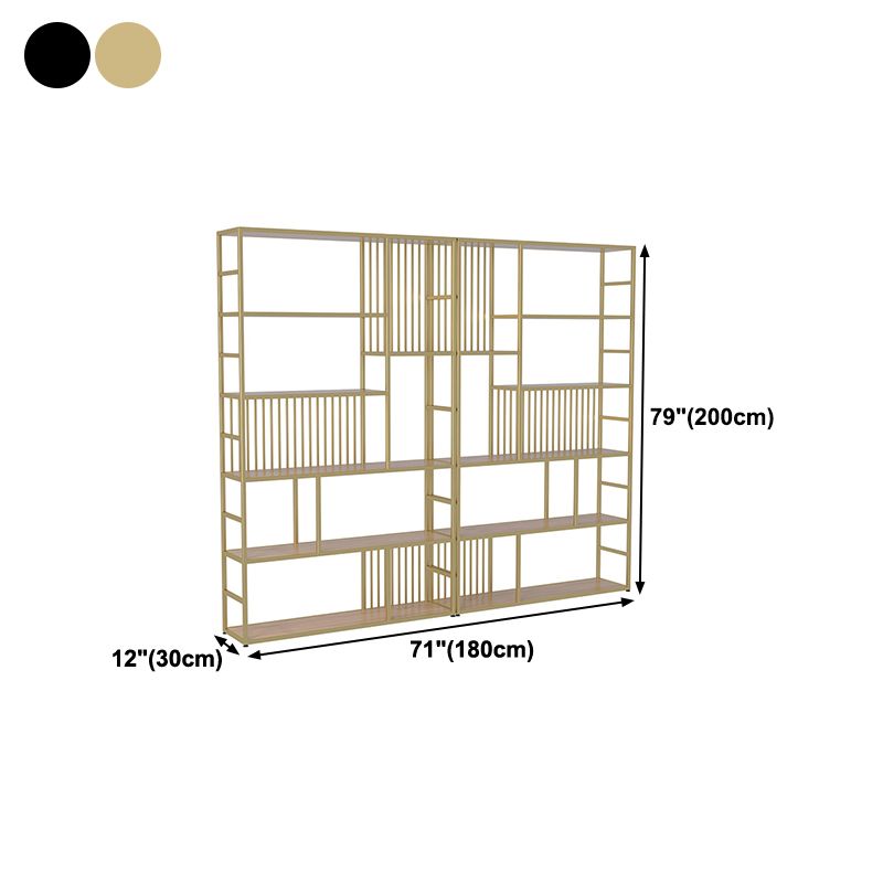 78.74"H Bookcase Contemporary Style Open Back Bookshelf for Home Office