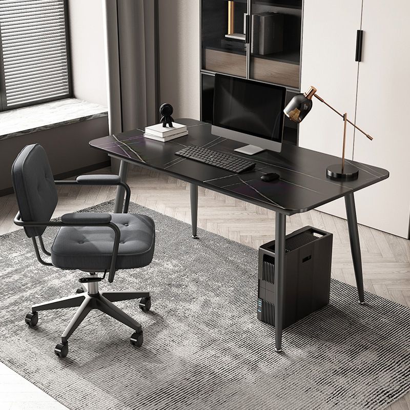 Rectangular Shaped Office Desk White/Black/Grey Writing Desk for Office Clearhalo 'furn' 'furn_office_desk' 'Furniture' 'Office Desks' 'Office Furniture' 'office_desk' 1200x1200_1458aaff-f78c-4847-8b2d-f905a4fbd285
