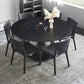 Convertible Dining Table Round Stone Dining Table with Pedestal