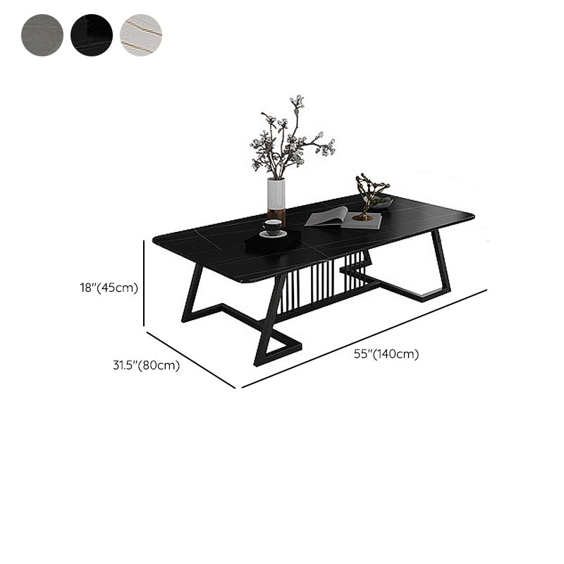 Rectangular Slate 1 Single Coffee Table 17.7-In High Frame Cocktail Table Clearhalo 'Coffee & Accent Tables' 'Coffee Tables' 'coffee_tables' 'furn' 'furn_coffee_tables' 'Furniture' 'Living Room Furniture' 1200x1200_145bdde7-b9c6-4128-9144-80559004a244