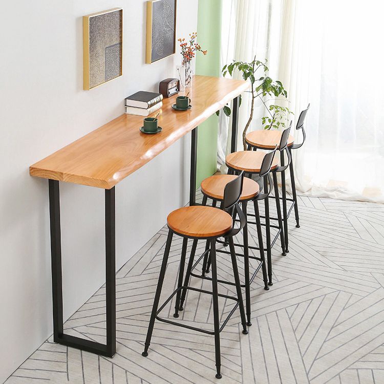 Rectangle Bar Dining Table Contemporary Bar Table with Black Sled Base Clearhalo 'Bar Furniture' 'Bar Tables' 'bar_tables' 'furn' 'furn_bar_tables' 'Furniture' 'Kitchen & Dining Furniture' 1200x1200_145d7116-665b-4736-b0bc-bd3a20008db4