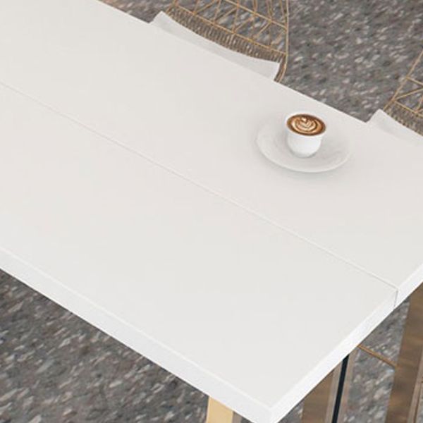 Glam Wood Bar Height Table with Rectangle Table Top Sled Table - 41.3" H Clearhalo 'Bar Furniture' 'Bar Tables' 'bar_tables' 'furn' 'furn_bar_tables' 'Furniture' 'furniture_bar_tables' 'Kitchen & Dining Furniture' 1200x1200_1461130c-72e2-4947-9f29-e0e0296e6959
