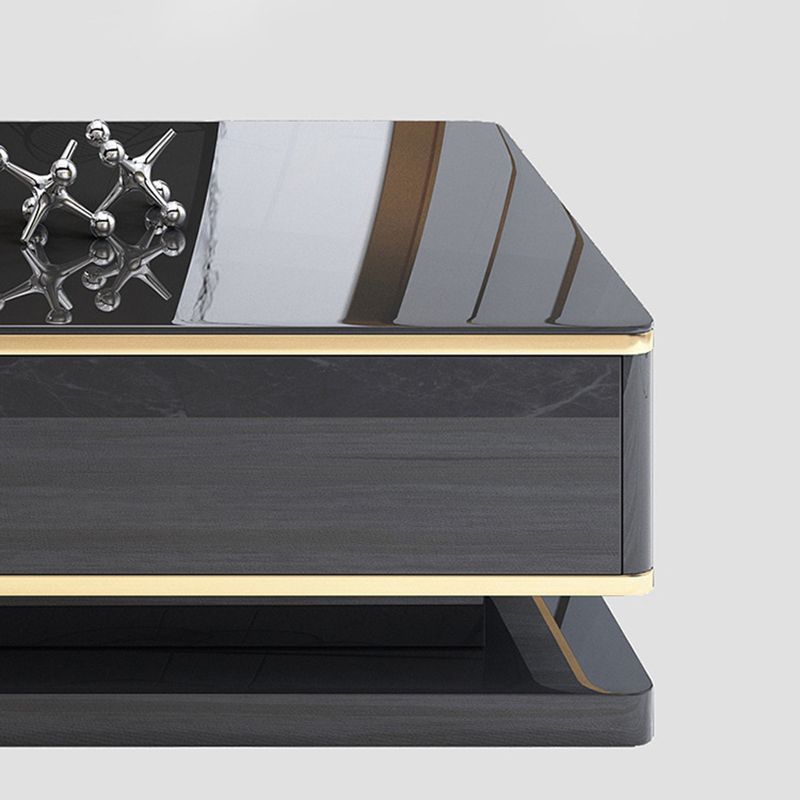 Modern Marble/Glass Block Coffee Table with Drawer Rectangular Cocktail Table Clearhalo 'Coffee & Accent Tables' 'Coffee Tables' 'coffee_tables' 'furn' 'furn_coffee_tables' 'Furniture' 'furniture_coffee_tables' 'Living Room Furniture' 1200x1200_146411d9-920e-4c95-a0cd-d51be53cd92d