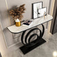 12 Inch Wide Modern Accent Table Half Moon Metal Console Table for Hall