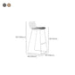 Industrial Indoor Armless Stool Plastic Bar Stool with Upholstered Clearhalo 'Bar Furniture' 'Bar Stools' 'bar_stools' 'furn' 'furn_bar_stools' 'Furniture' 'Kitchen & Dining Furniture' 1200x1200_1465d3d0-89f5-421e-87b8-b4e829752a32