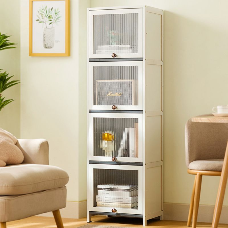 Contemporary White Cabinet with Glass Doors and Legs in Solid Wood Clearhalo &#39;Cabinets &amp; Chests&#39; &#39;cabinets_chests&#39; &#39;furn&#39; &#39;furn_cabinets_chests&#39; &#39;Furniture&#39; &#39;Living Room Furniture&#39; 1200x1200_1466dbd7-ae9b-4c87-b544-3f74e56d097b