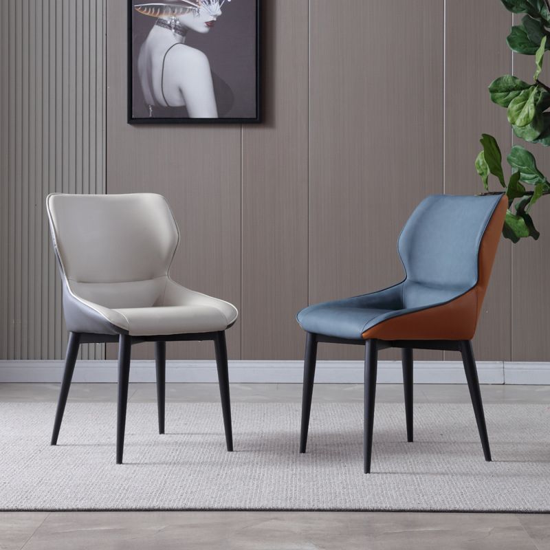 Industrial Design Wingback Parsons Chair Faux Leather Dining Chairs Clearhalo 'Dining Chairs' 'Dining Tables & Seating' 'dining_chair' 'furn' 'furn_dining_chair' 'Furniture' 'furniture_dining_chair' 'Kitchen & Dining Furniture' 1200x1200_1468a865-4e17-468d-8b36-c400aa28f23a