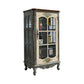 Industrial Accent Cabinet Solid Wood Storage Cabinet with Glass Doors Clearhalo 'Cabinets & Chests' 'cabinets_chests' 'furn' 'furn_cabinets_chests' 'Furniture' 'Living Room Furniture' 1200x1200_146b1ba8-ec26-4e48-a098-abcf86e18241