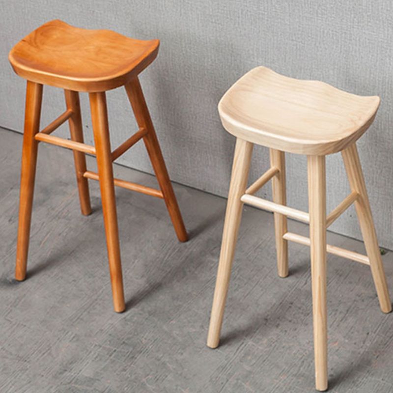 Industrial Armless Backless Counter Stool Rubber Wood Bar Stool with Pedal Clearhalo 'Bar Furniture' 'Bar Stools' 'bar_stools' 'furn' 'furn_bar_stools' 'Furniture' 'Kitchen & Dining Furniture' 1200x1200_146b1f10-b32e-45f2-9b56-0f02f2b5cc3a
