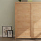 Modern Style Wardrobe Cabinet Wood Clothes Rail Wardrobe Armoire with Shelves