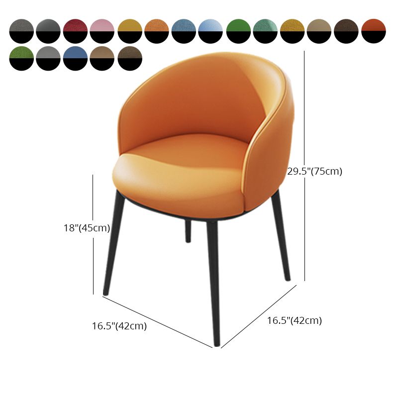 Modern Upholstered Home Arm Chair Solid Back Matte Finish Dining Chair Clearhalo ' kitchen&dining_furn' 'Dining Chairs' 'Dining Tables & Seating' 'dining_chair' 'furn' 'furn_dining_chair' 'Furniture' 'furniture_dining_chair' 'Kitchen & Dining Furniture' 'kitchen' 1200x1200_146c1018-f985-424f-98e4-ca6b45a9b378
