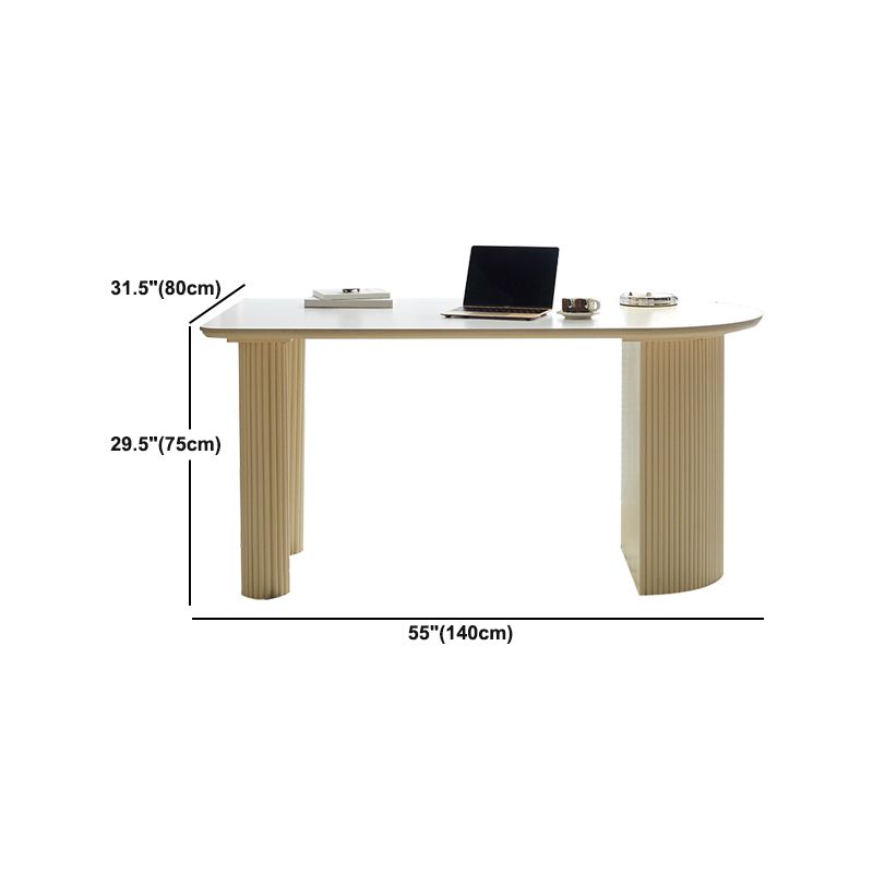 Bureau de bureau contemporain péninsule blanc bureau pour le bureau