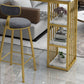 Glam Style Rectangle Wood Bar Height Pub Table for Living Room Clearhalo 'Bar Furniture' 'Bar Tables' 'bar_tables' 'furn' 'furn_bar_tables' 'Furniture' 'Kitchen & Dining Furniture' 1200x1200_146d82ce-51a6-45e4-9221-d2a5c7c45f2b