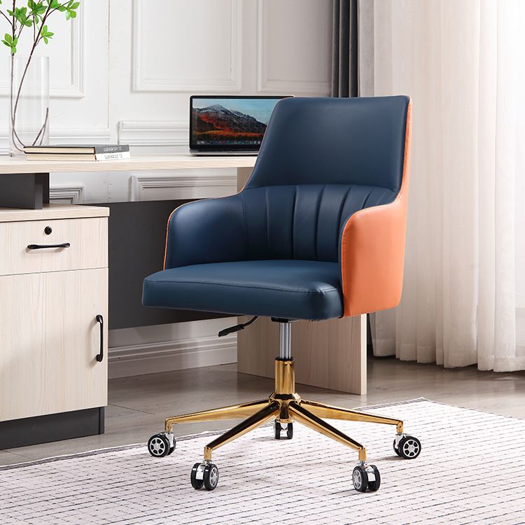 Modern Fixed Arms Desk Chair Adjustable Seat Height Office Chair with Wheels Clearhalo 'furn' 'furn_office_chair' 'Furniture' 'Office Chairs' 'Office Furniture' 'office_chair' 1200x1200_146e0c96-f14a-40aa-b213-c311f4cce529